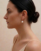 Golden Untreated Dewdrop Akoya Pearl Hook Earrings (18K Solid Gold)