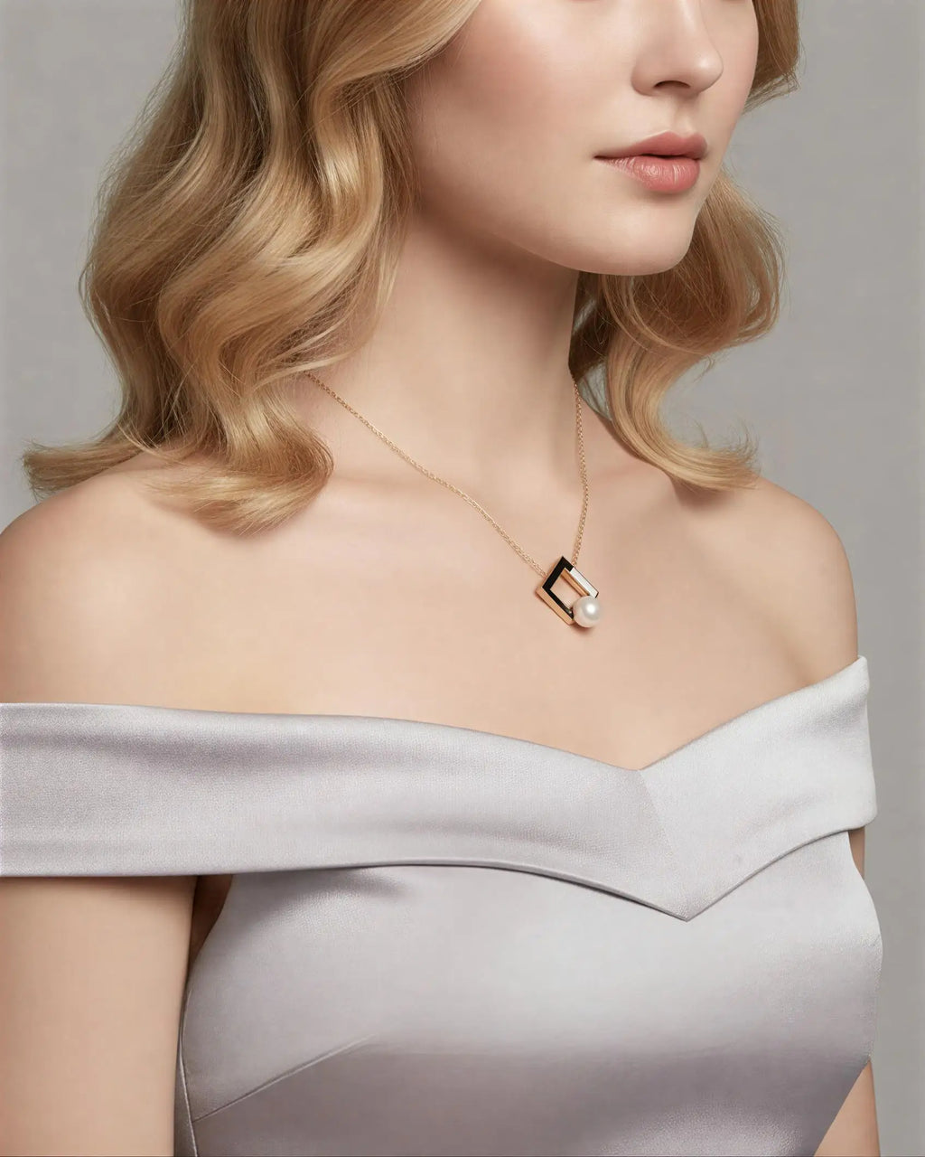 Notella – AAA Grade Natural Freshwater Pearl Geometric Pendant