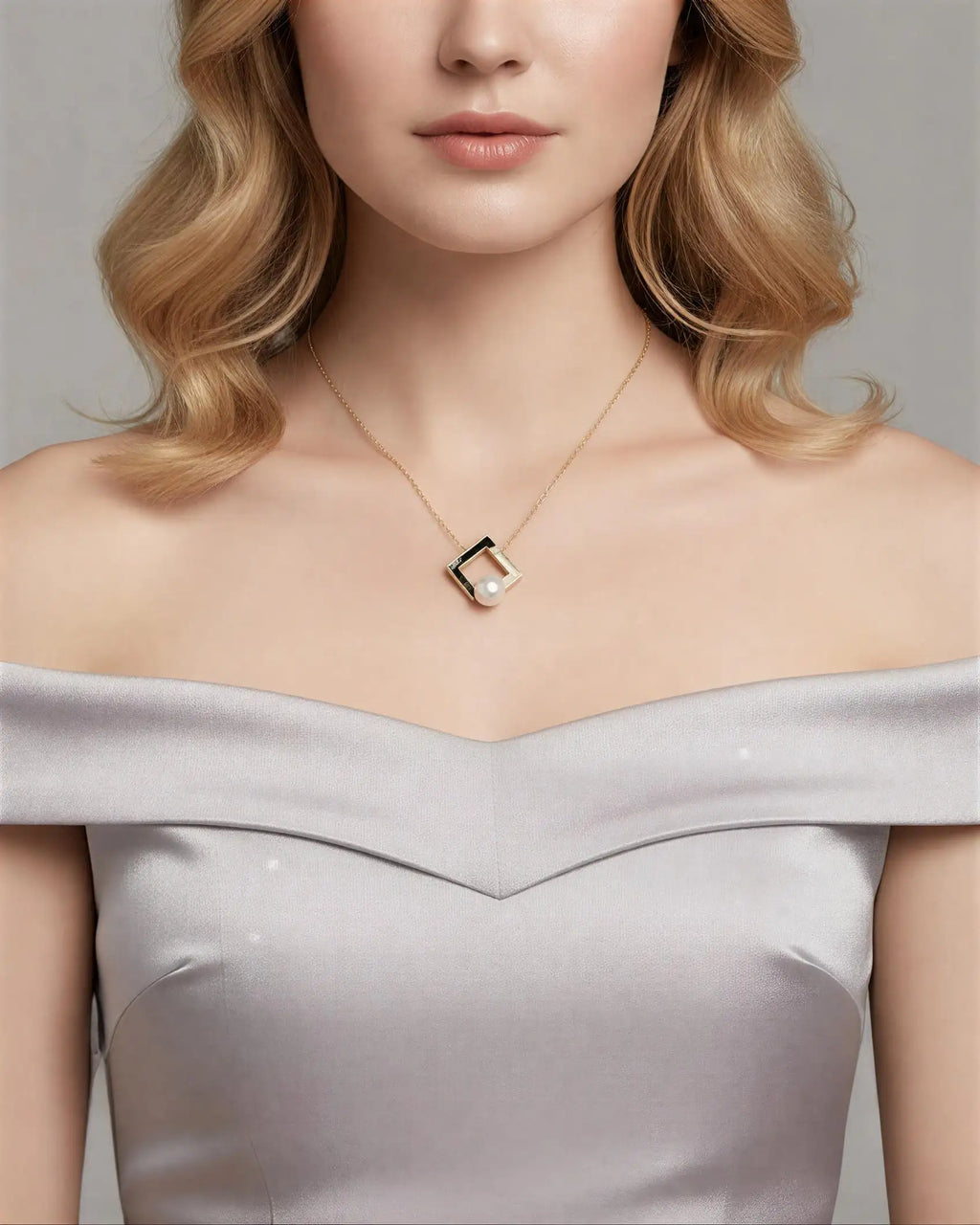 Notella – AAA Grade Natural Freshwater Pearl Geometric Pendant