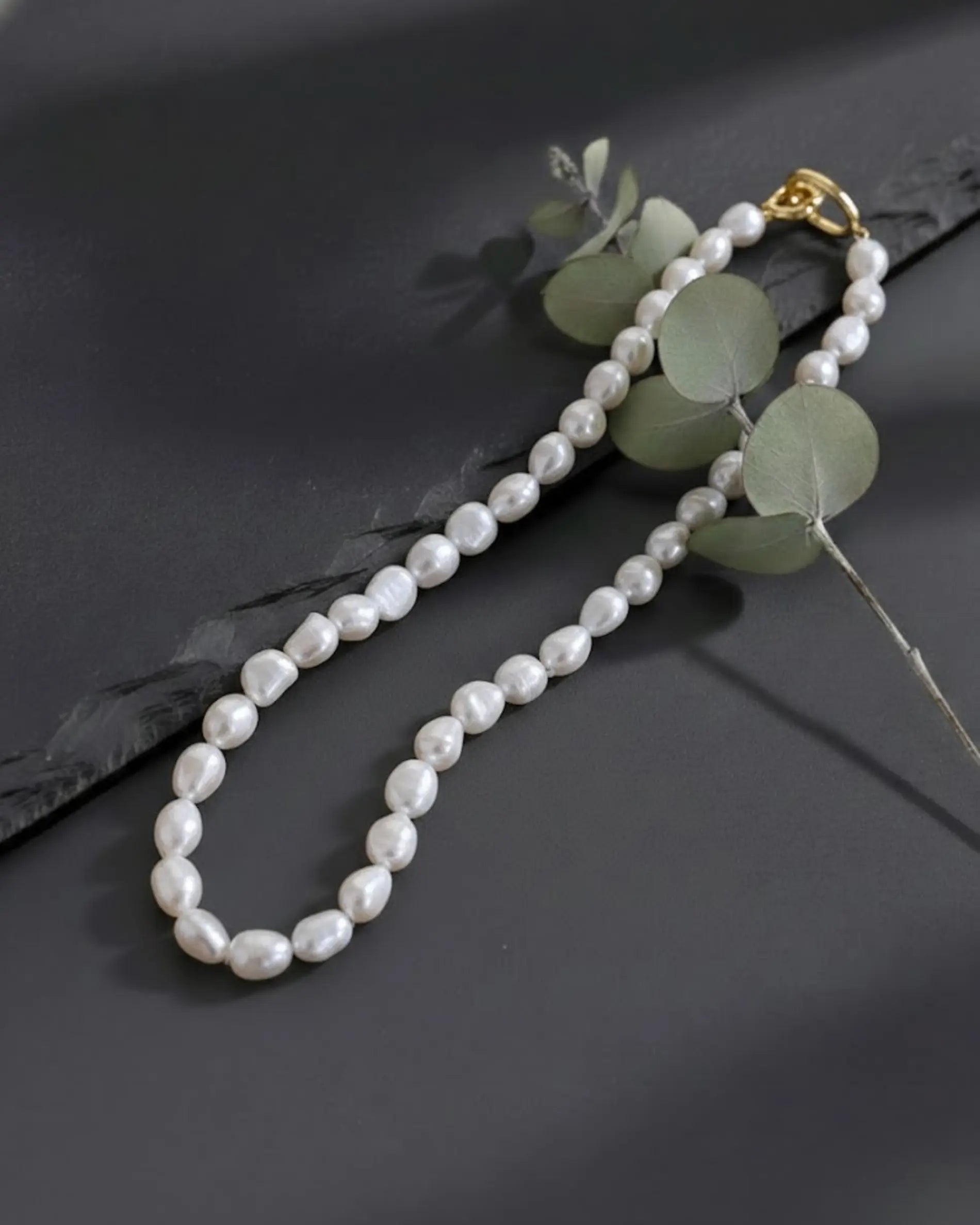 Nova - Oversized Natural Baroque Pearl Statement Necklace