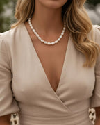 Nova - Oversized Natural Baroque Pearl Statement Necklace