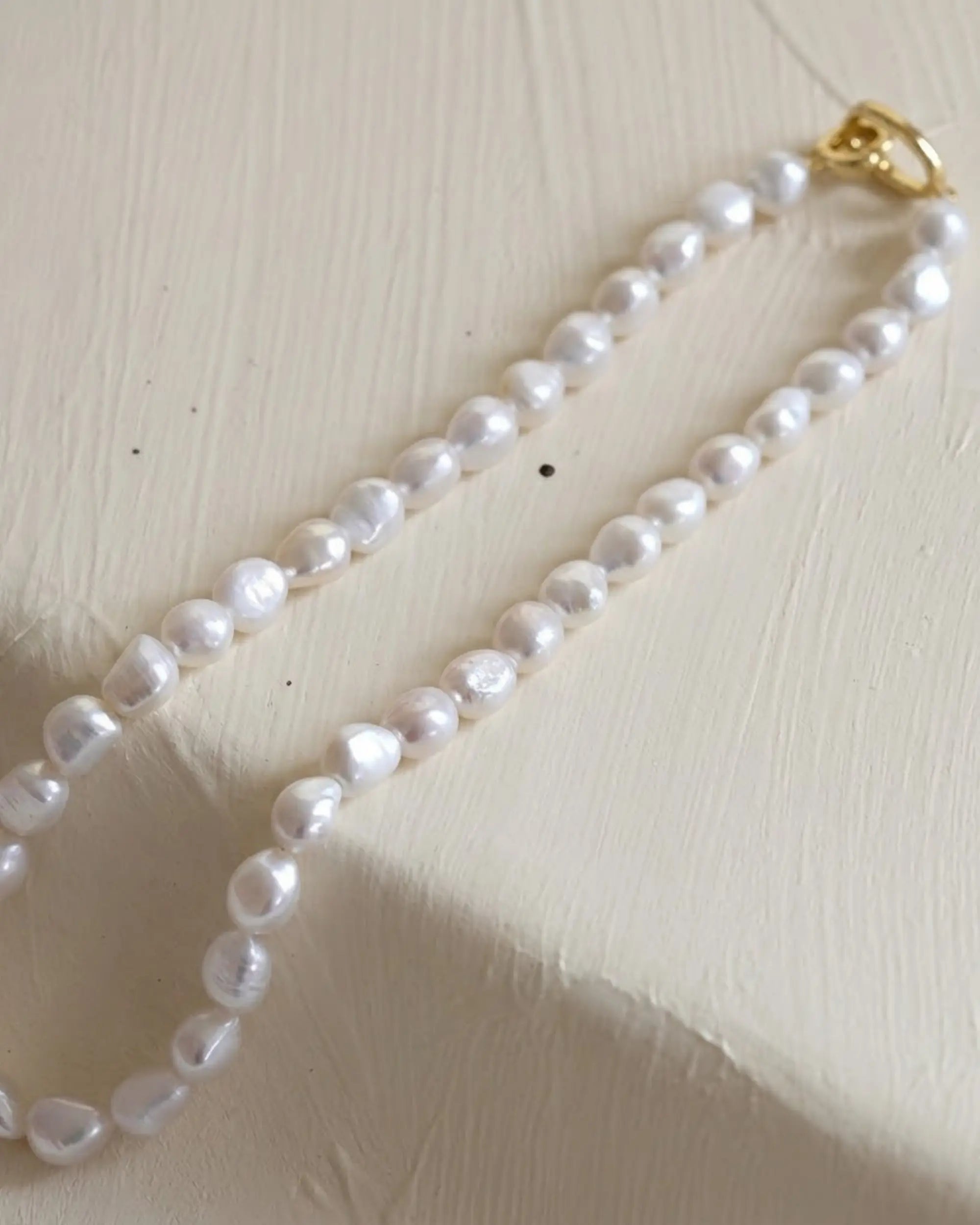White Freshwater Baroque Pearl Necklace