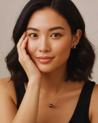 Obsidiana – AAA+ Tahitian Black Pearl Pendant 18K Solid Gold