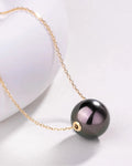 Obsidiana – AAA+ Tahitian Black Pearl Pendant 18K Solid Gold