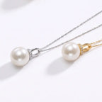 10-10.5mm Large Freshwater Pearl Pendant, Minimalist Round Pearl Jewelry