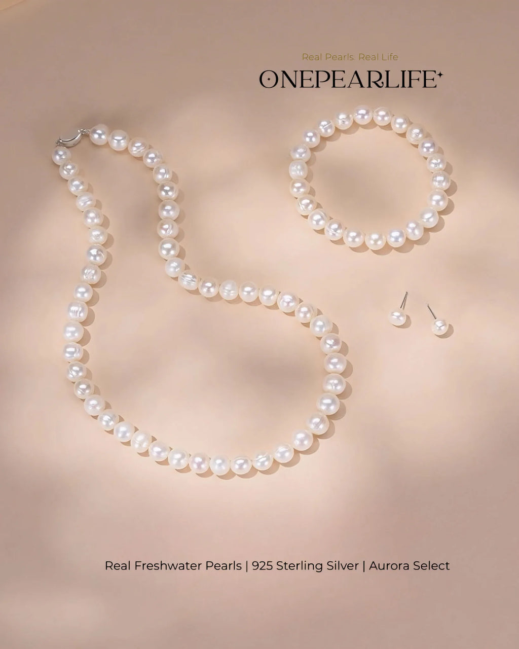 Pavise -  AAA Freshwater Timeless 3-Piece Elegance Pearl Three Set