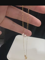 5-7.5mm 18K Gold Japanese Akoya Pearl Necklace