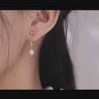 6-7.5mm 18K Gold Janpanese Akoya Pearl Earrings