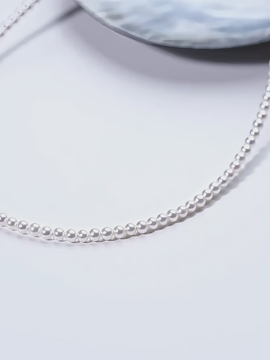 18K Solid Gold Dainty Choker, Mini 2-2.5mm Seed Pearl Necklace, Magnetic Clasp for Easy Wear