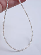 18K Solid Gold Dainty 3-3.5mm Genuine Freshwater Pearl Necklace