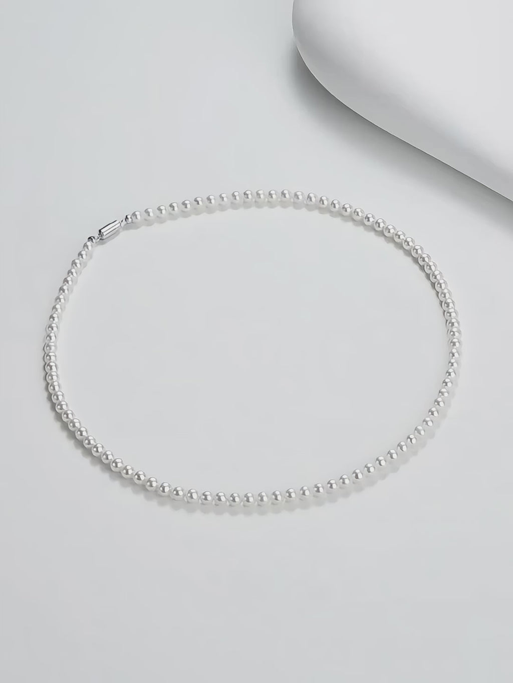 S925 Sterling Silver Pearl Choker, Lustrous Freshwater Pearls with Magnetic Clasp