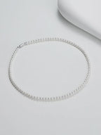 S925 Sterling Silver Pearl Choker, Lustrous Freshwater Pearls with Magnetic Clasp