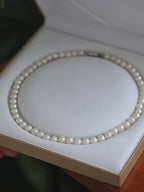 7-9.5mm White Freshwater Pearl Necklace