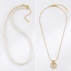 Versatile 2-Piece Natural Freshwater Pearl Necklace & Rose Set
