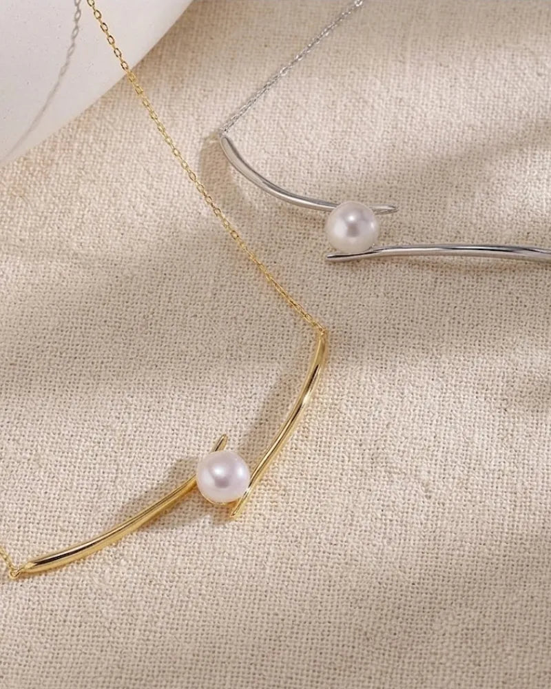 Dainty Freshwater Solitaire Pearl Necklace