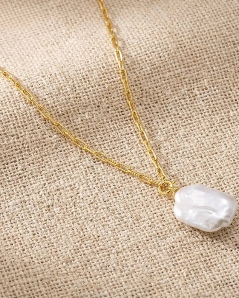 Unique Freshwater Baroque Pearl Teardrop Pendant