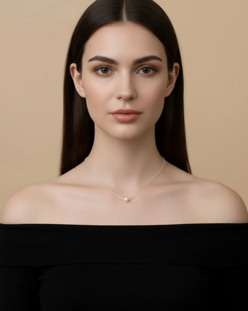 SilverShards – AAA Natural Freshwater Pearl Necklace - Handcrafted 925 Sterling Silver