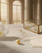 Solara - Minimalist AAA+ South Sea Golden Pearl Pendant in 18K Solid Gold