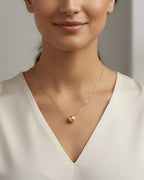 Solara - Minimalist AAA+ South Sea Golden Pearl Pendant in 18K Solid Gold