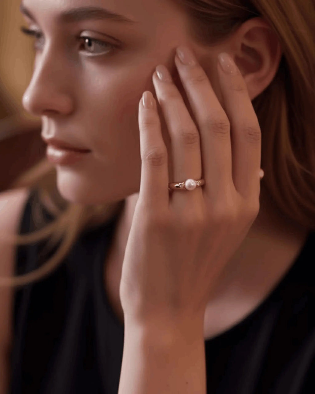 Soleil – Vintage AAA Natural Freshwater Pearl Ring