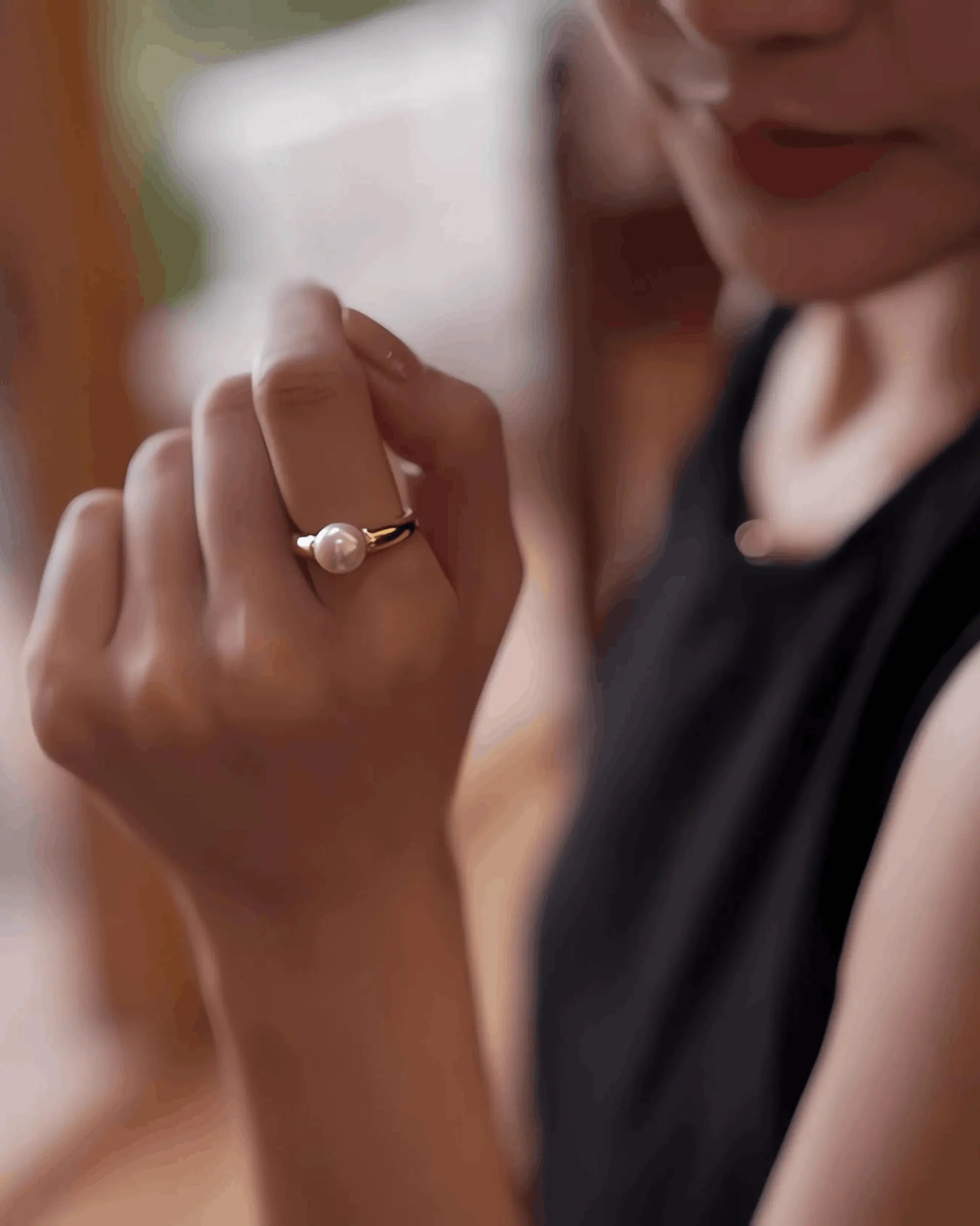 Soleil – Vintage AAA Natural Freshwater Pearl Ring