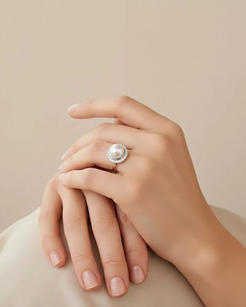 10-10.5mm Large Freshwater Adjustable Pearl Ring