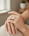 Sunflower - AAA Natural Pearl Adjustable Sparkling Statement Ring