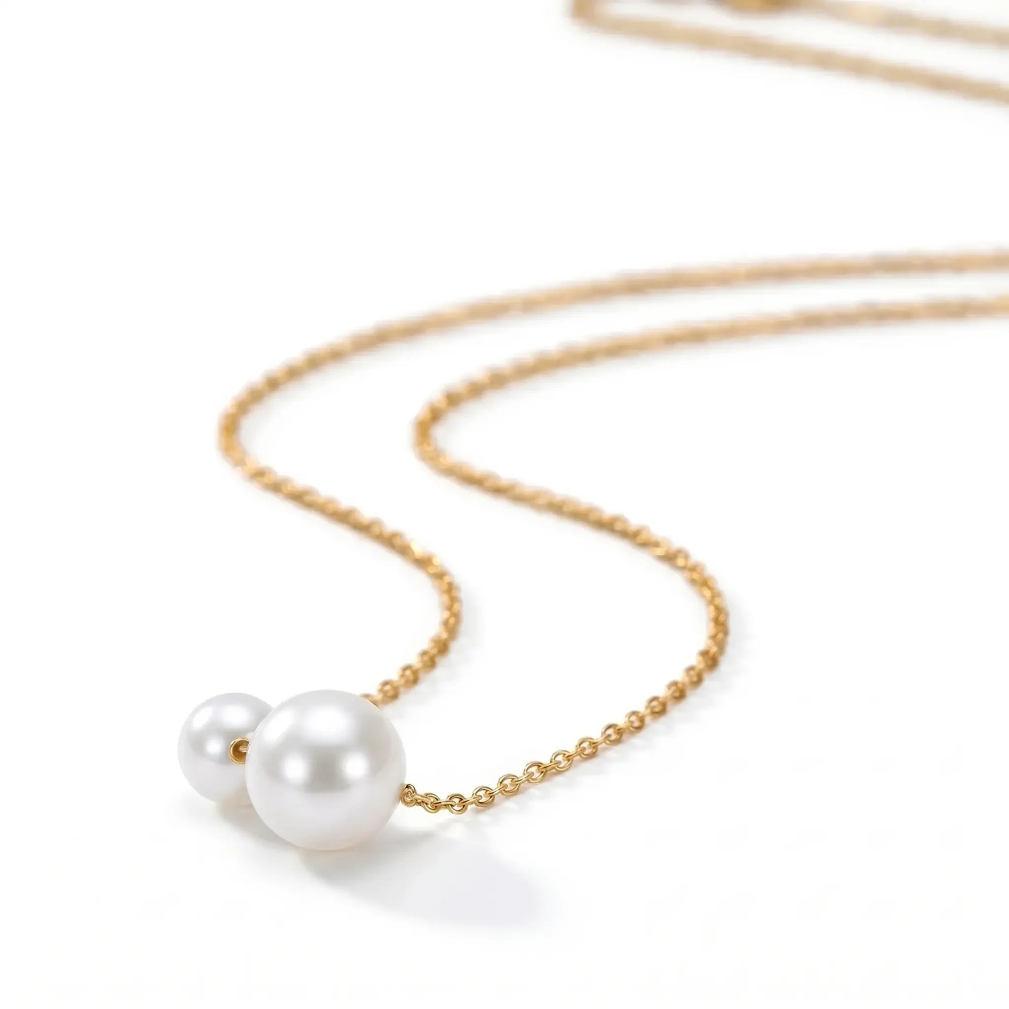 5-7.5mm 18K Gold Japanese Akoya Pearl Necklace