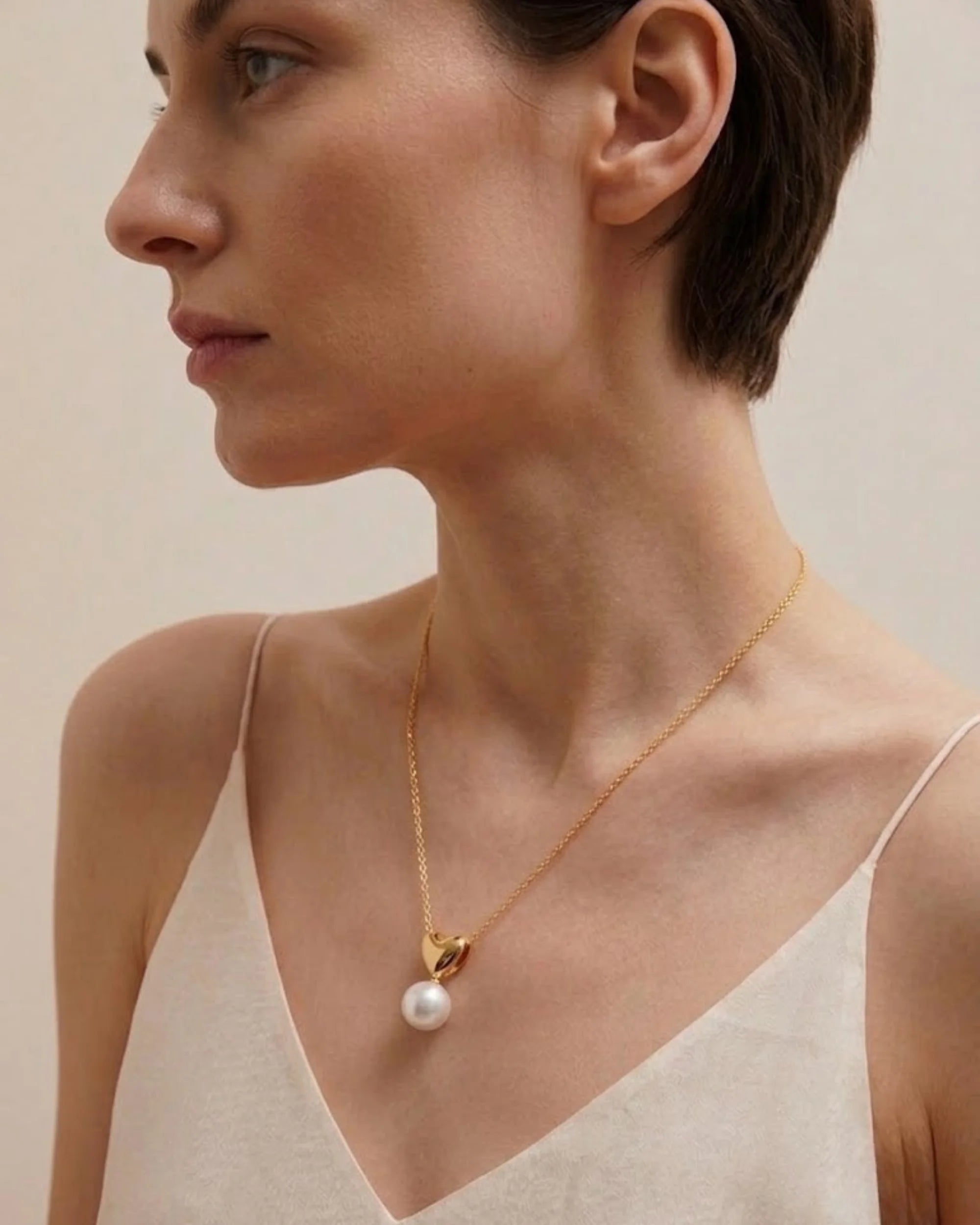 12-13mm White Edison Freshwater Pearl Pendant