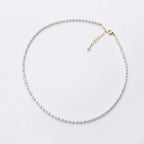 2-3mm Tiny Rice Pearl Choker - 18K Gold Plated 925 Silver
