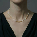 Vintage 2-2.5mm Seed Pearl Necklace, Dainty Gold Tone Mini Pearl Choker