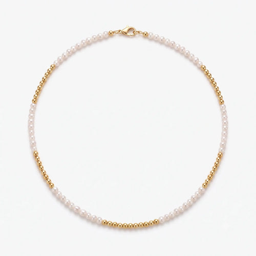 2–2.5mm mini freshwater pearl necklace featuring a delicate strand design with a minimalist elegant silhouette.