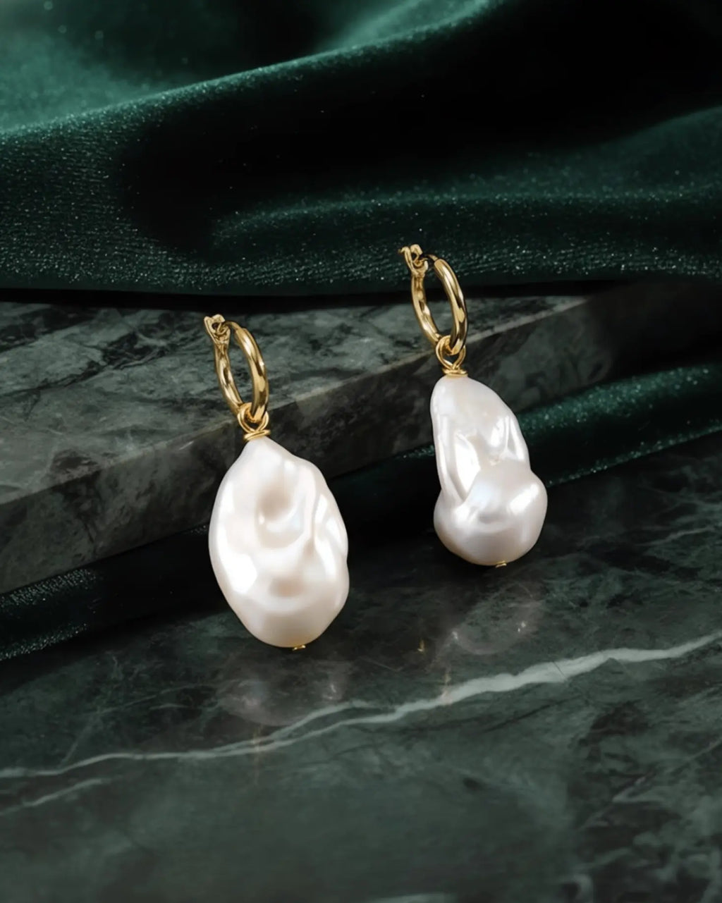 Venus - Natural Baroque Freshwater Pearl Statement Earrings