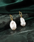 Venus - Natural Baroque Freshwater Pearl Statement Earrings