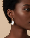 Venus - Natural Baroque Freshwater Pearl Statement Earrings