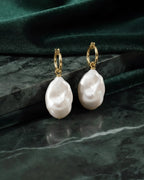 Venus - Natural Baroque Freshwater Pearl Statement Earrings