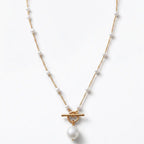 18K Gold Vermeil Vintage Baroque Pearl Necklace, Sterling Silver Jewelry