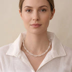 Vintage French Style Layered Micro Pearl Choker - Elegant 3-3.5mm-Strand Tiny White Pearl Woven Necklace with Gold Clasp
