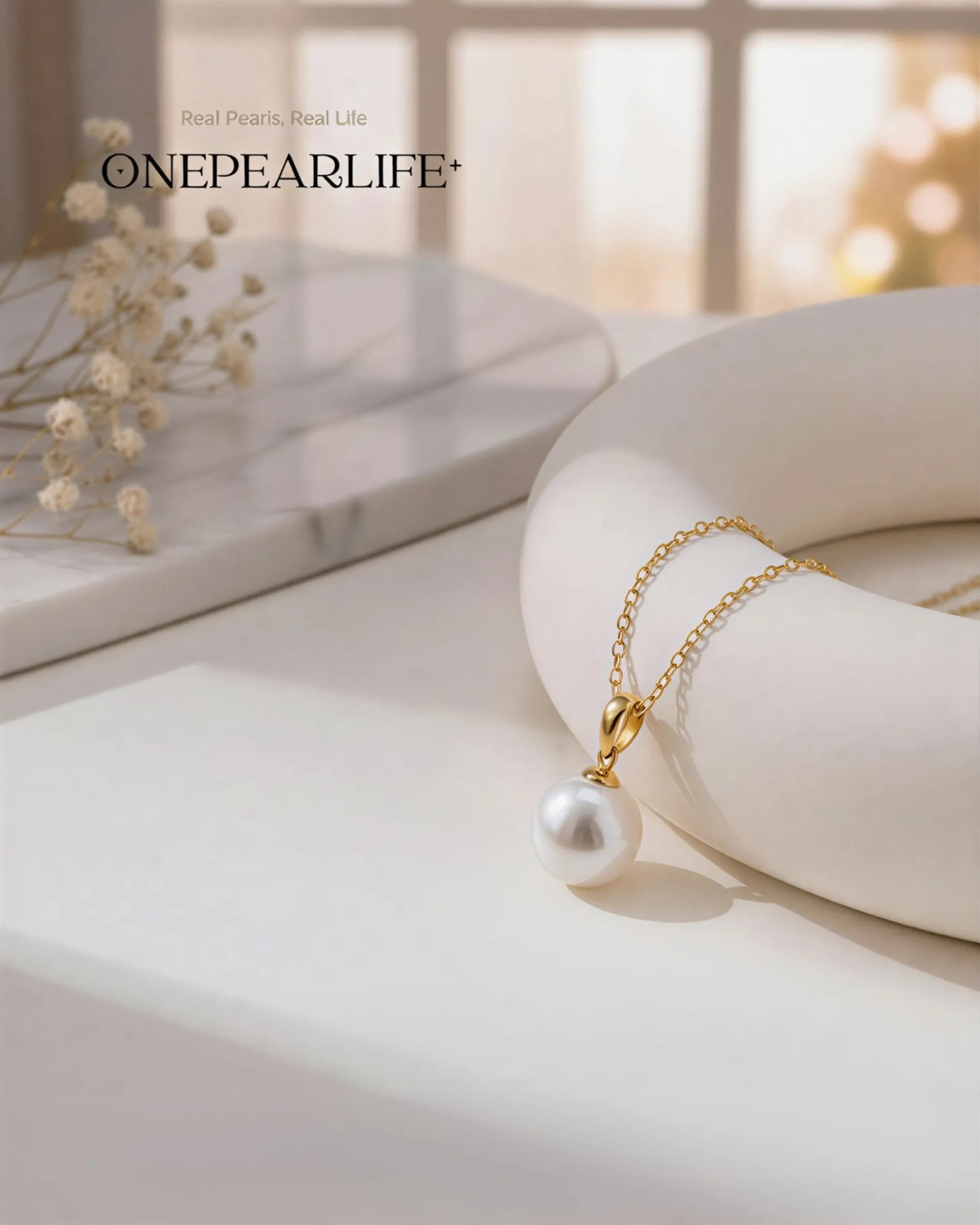 Viona – AAA Natural Classical Freshwater Edison Pearl Pendant 18K Gold