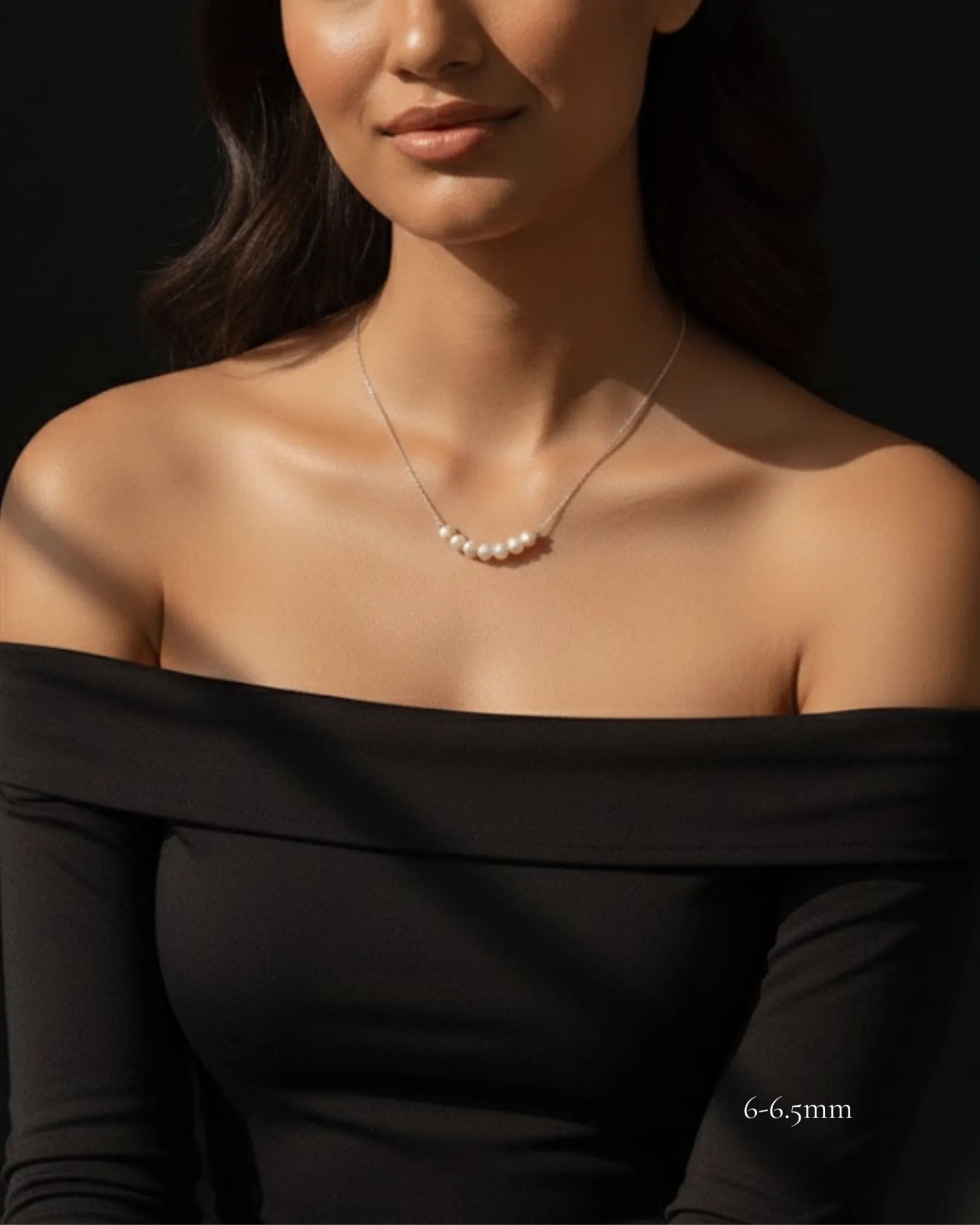Virelle – AAA Grade Natural Freshwater Pearl Arc Necklace