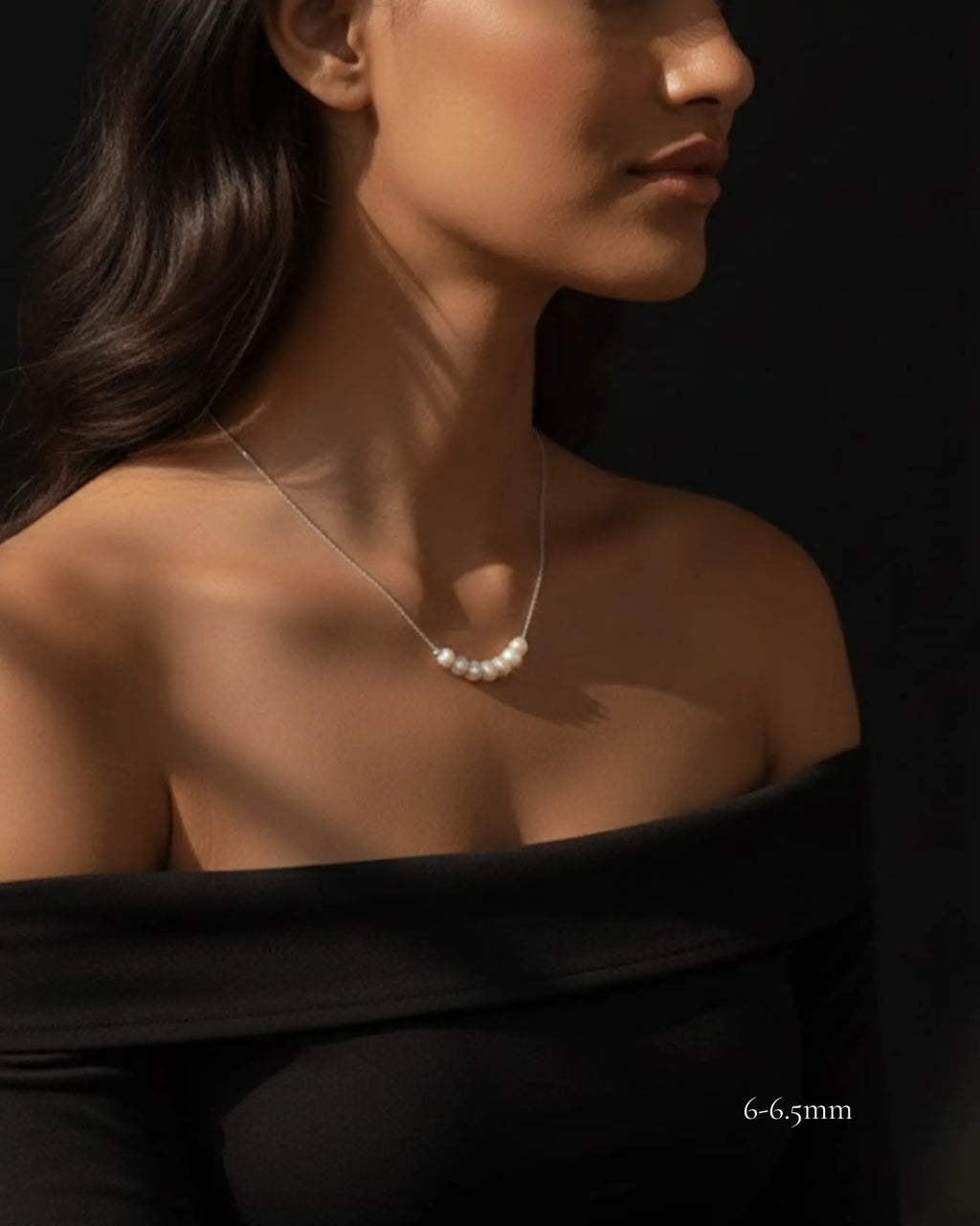 Virelle – AAA Grade Natural Freshwater Pearl Arc Necklace