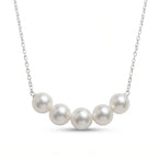 925 Sterling Silver Pearl Pendant, 5-5.5mm Dainty Freshwater Pearl Necklace