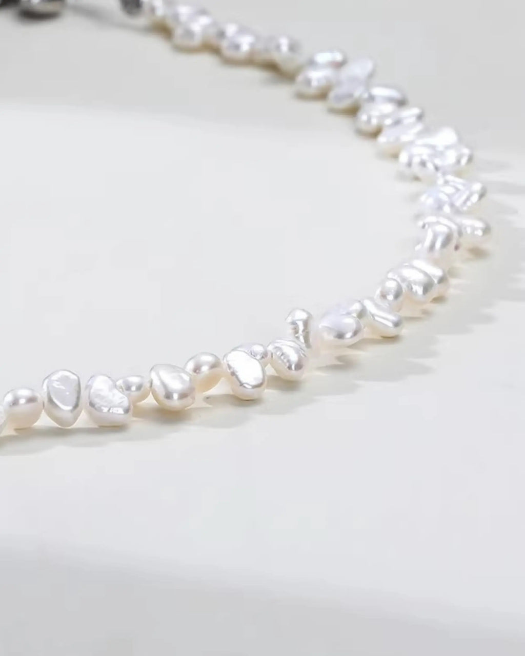 Vivia - AAA Mini Baroque Pearl Petal Necklace 925 Silver