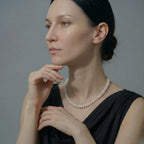 Baroque Pearl Wheat Necklace, 5-6mm Vintage Inspired White Pearl Jewelry